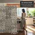 thumbnail image 5 of Oriental Furniture 6 ft. Tall Victorian Tile Canvas Room Divider - 3 Panel, 5 of 7