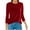 01 Red, variant on XIAfhje Womens Velvet Tops 3/4 Sleeve Round Neck T Shirts Soft Comfy Casual Loose Solid Color Blouses & Shirts Pullover Sweatshirts Tops Basic Tee Shirts