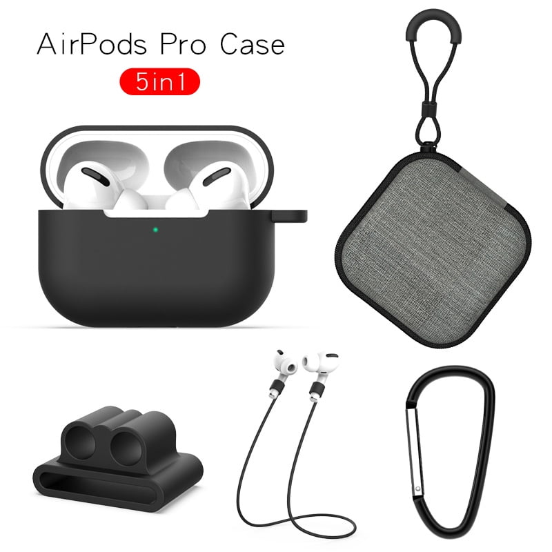 Earphone Protective Case for Pro Soft Silicone Cover+Carabiner+Anti-lost Strap+Wrist Bag - Walmart.com
