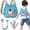 Baby Blue/Lion, variant on Toddler Harness & Leash + Anti-Lost Wrist Link; Cute Deer-Themed Harness & Leash; Foldable Toddler Walking Harness with Breathable Pocket and Wrist Link Safety Tether.