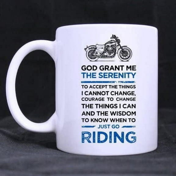Motorcycle Serenity Mug Funny Novelty Ceramic Tea Coffee Mug with Gift Box (11oz)
