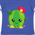 thumbnail image 4 of Inktastic Little Cactus, Cactus With Flowers, Smiling Cactus Girls Toddler T-Shirt, 4 of 5
