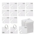 thumbnail image 1 of Uxcell 50Pcs Etiquetas Numeradas 1-50 Etiquetas de Llave Colgantes Ranuradas de Plástico con Anillos Etiquetas Colgantes Cuadradas Blancas 1.5", 1 of 7