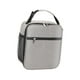 thumbnail image 2 of Lonchera portátil con asa y bolsillo para botella, bolsa de comida impermeable y térmica para Blanco Gris, 2 of 9