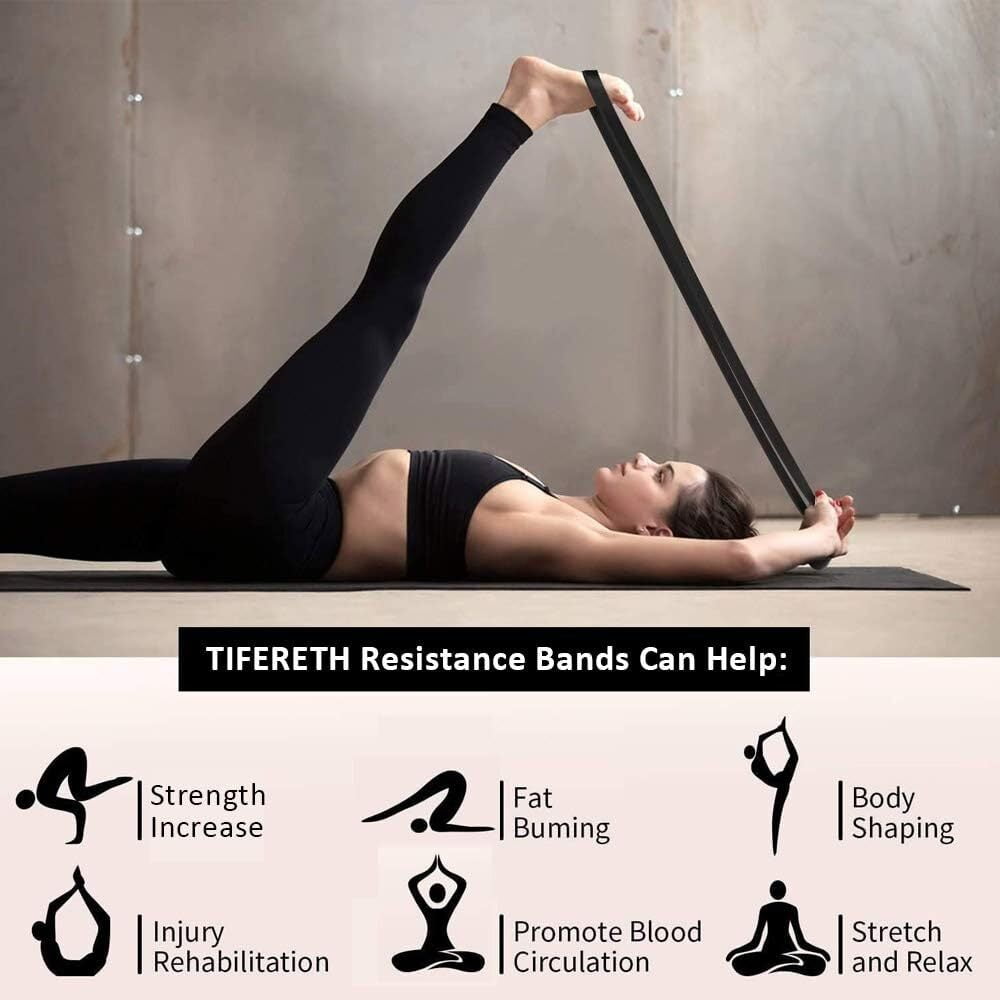 DADHOT Pull-Up Bands Resistance-Bands Exercise-Bands - Pull up Assistance Bands Workout Bands Resistance for Women Long Resistance Bands Resistance Loop Bands Perfect for Gym Home（Black (25-65lbs)）