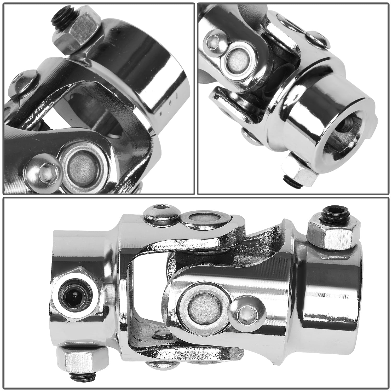Universal 3.2" Length 38 Degree Working Angel 3/4" DD X 3/4" DD Stainless Steel Single Steering Shaft U-Joint
