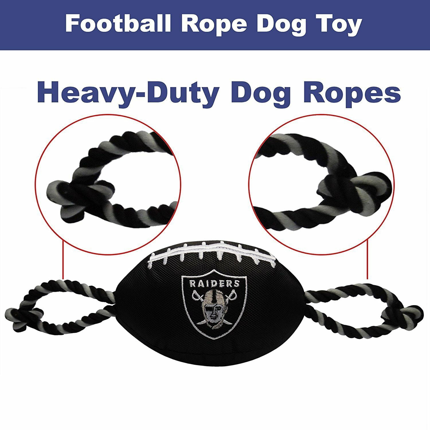 Pets First Nfl Las Vegas Raiders Nylon Football-Licensed
