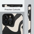 thumbnail image 2 of Compatible iPhone 12 Pro Max 6.7 Inch Black-White Wave Pattern Mobile Phone Case，Soft TPU Bumper Silicone Mobile Phone Case Cute Zebra Pattern Pattern Designed for Ladies Girls, 2 of 6