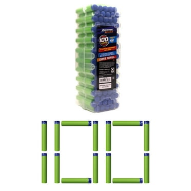 Adventure Force 100 Dart Blaster Refill Pack, Foam - Universal Design Compatible with Most Standard Full-Length NERF Elite and XShot Dart Blasters, 8