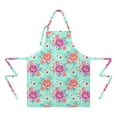 thumbnail image 2 of Pioneer Flower Floral Print Pattern Apron for Women and Men, Cotton Linen Waterproof with Pockets, Adjustable, 33x27 Inch for Kitchen, Gardening, BBQ, Salon, 2 of 6