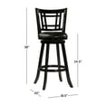 Hillsdale Furniture Fairfox Wood Counter Height Swivel Stool, Black