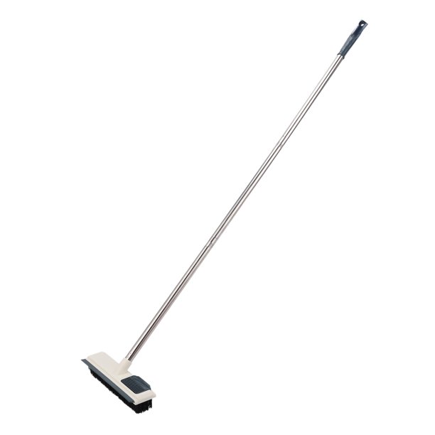 Gibobby Cepillo de limpieza de suelo de largo, baño de inodoro, bañera, azulejo de cerámica, vidrio, cepillos de Wc, cepillo de fregado de s(Blanco)