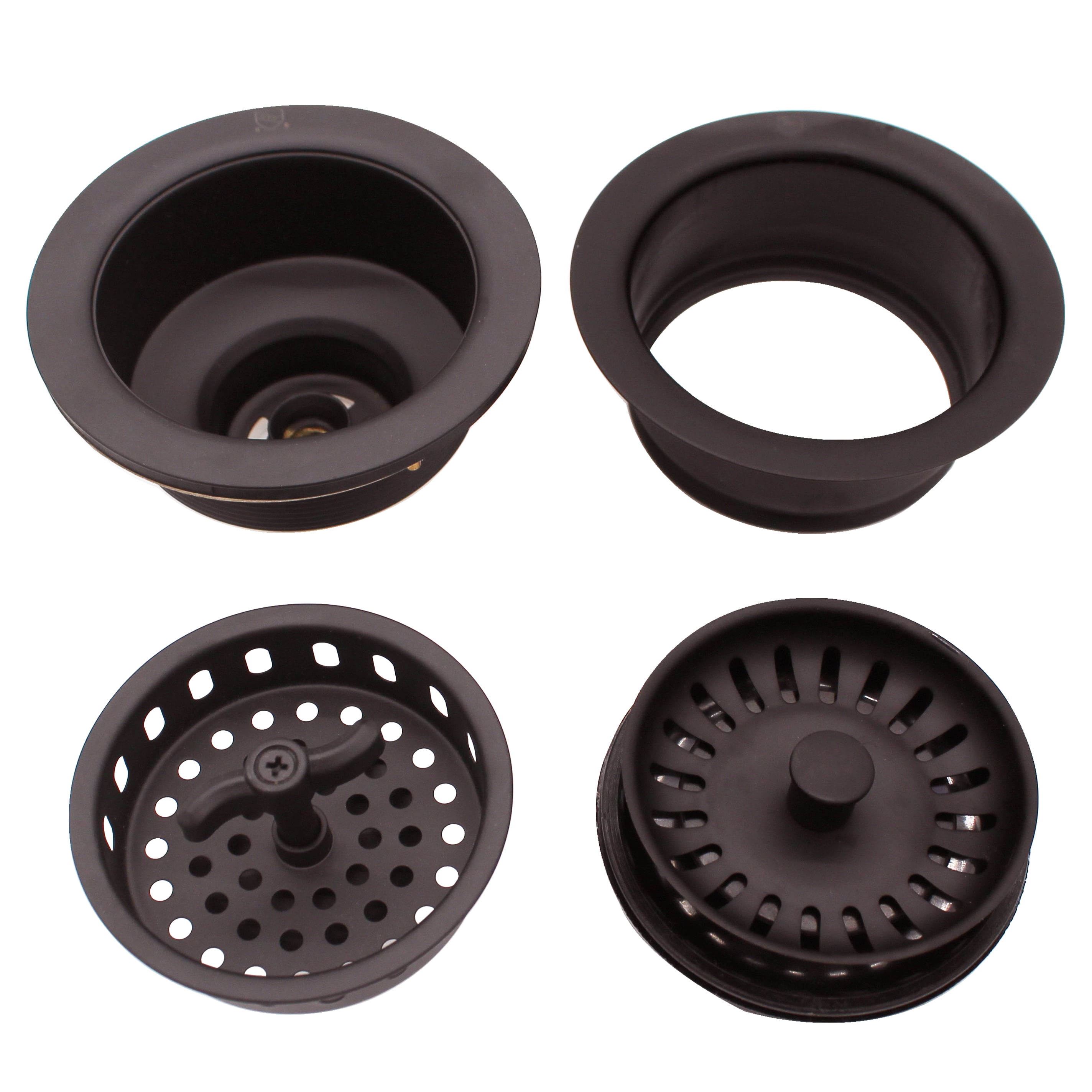 Westbrass COMBO PACK 3-1/2" Kitchen Sink and Waste Disposal Flange Strainers, Oil Rubbed Bronze