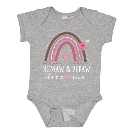 

Inktastic Memaw and Pepaw Love Me Gift Baby Girl Bodysuit