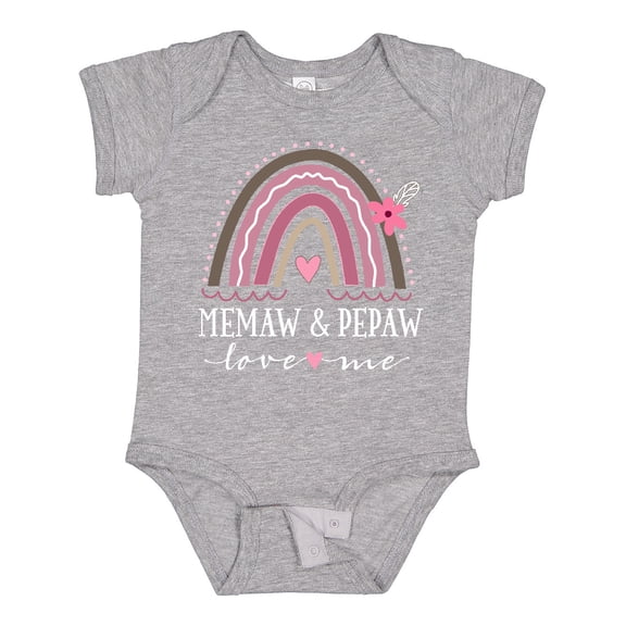 Inktastic Memaw and Pepaw Love Me Girls Baby Bodysuit