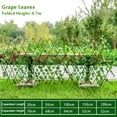 thumbnail image 2 of Expandable Faux Privacy Fence with Green Leaves, Retractable Wooden Trellis Panel for Garden, Patio, Balcony, or Home Wall Decor, 2 of 6