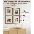 thumbnail image 4 of Luz para cuadros EZVALO de 16" recargable con batería y control remoto, color dorado, 4 of 8