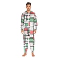 thumbnail image 3 of FORMRS Onesies Pajama for Adults Unisex Hoodie Winter Jumpsuit One Piece Sleepwear, Sizes S-2XL, Red Abstract Geometric, 3 of 7