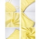 thumbnail image 5 of Conjunto de Dos Piezas para Mujer: Conjunto de Vacaciones de Verano, Sin Mangas, de Asimétrica, Top Corto y Faldas Largas. Amarillo L, 5 of 9