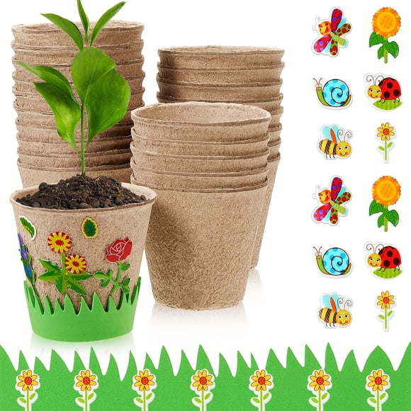 Juego de 30 macetas de espuma Jecery DIY para manualidades para jardín