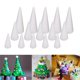 thumbnail image 4 of 15x conos de espuma para manualidades proyecto de de Navidad conos de poliestireno blanco para vacaciones niños es de Navidad artes DIY, 4 of 9