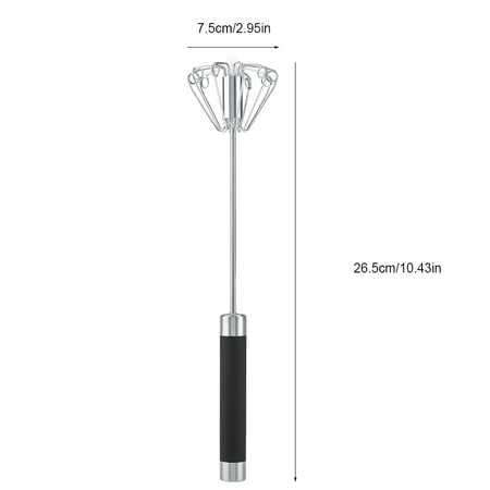 

Gupbes Stainless Steel Anti-rust Durable Rotatable Manual Whisk Beater Stainless Steel Whisk Beater