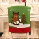 thumbnail image 3 of Paquete de 3 fundas para respaldo de silla de comedor navideñas, decoración para fiesta de Navidad, disfraz de Papá Noel, reno, muñeco de nieve, funda para silla de esquí, 3 of 5