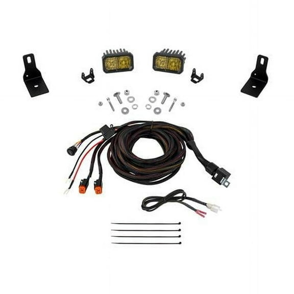 Diode Dynamics 2022  Ford Maverick, C2 Sport Stage Series Ditch Light Kit Yellow Combo