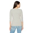 thumbnail image 2 of Hanes 00090563950843 T-Shirt à Manches Raglan en Coton Extensible pour Femmes Gris Chiné - Extra Grand, 2 of 2