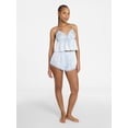 thumbnail image 2 of No Boundaries Satin Cami and Shorts Sleep Set, 2-Piece, Women's XS-XXL, 2 of 5