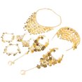 thumbnail image 4 of GOOHOCHY 1 juego de joyas para danza del vientre: joyas de rendimiento para mujer: tobilleras, collares, pulseras y pendientes con cadena para la cabeza., 4 of 7