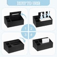 thumbnail image 4 of Cubierta de caja de pañuelos con fondo magnético, soporte rectangular para caja de pañuelos para mesa de baño (Negro, 10.4"x6.5"x4.7"), 4 of 7