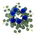 thumbnail image 1 of GUOOL Artificial Rose Flower Candle Wreath for Ceremony Gift Cafe Blue, 1 of 9