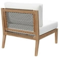 thumbnail image 5 of Modway Clearwater Teak Wood and Fabric Outdoor Armless Chair in Gray/White, 5 of 8