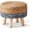 Blue, variant on Ottoman Natural Seagrass Footrest Poufs Hand Weave Round Foot Stool for Couch Desk Soft Step Stool Padded Foot Rest with Pine Legs for Living Room Bedroom Natural/Green