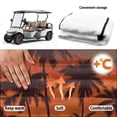 thumbnail image 6 of XYZCANDO Tropical Sunset Palm Tree Golf Cart Seat Cover - 2-Passenger with 4 Storage Pockets - Non-Slip Washable Universal Golf Cart Accessory, 6 of 8