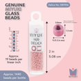 thumbnail image 2 of Miyuki Delica Seed Beads – Size 11/0 (1.6 mm), DB1906, Opaque Rosewater, 7.2 g, Approx. 1440 Beads, 2 of 6