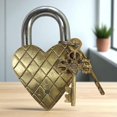 thumbnail image 4 of Peekdee Brass Pad lock Beautiful Handmade Skull Designed Door Lock Antique Finish Tala For Home Size-4.9 Inch, 4 of 4