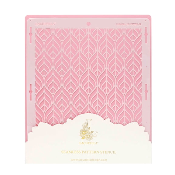 Lacupella  LUMINA Cake Decorating Stencil Leaves Pattern