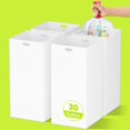thumbnail image 1 of Botes de basura desechables de 113.56 L para fiestas paquete de 4 blancos, 1 of 8