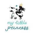 thumbnail image 2 of My Little Princess Gold Crown Fish Urchins Seahorse Statfish Princess Fish Starfish Queen Sweet Dreams Bedtime Unicorn Lovely Dear Dream Decorating Wall Decal Sticker - Size: 32 In X 40 In, 2 of 5