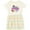 Natural with Stripes, variant on Inktastic Cutest Cowgirl in Town with Cowgirl Hat and Boots Girls Toddler Dress