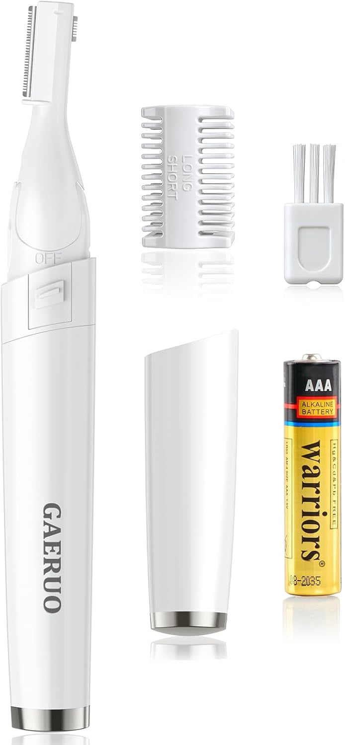 Eyebrow Trimmer,Electric Eyebrow Razor for Women,Painless Facial Hair Remover for Face Chin Neck Lips Peach Fuzz,Battery-Operate