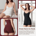 thumbnail image 6 of QSAWXQZ Women's Seamless Tummy Control Butt Lifting Sleeveless Crew Neck Romper with Lace Trim M, 6 of 9