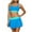 Light Blue, variant on Bathing Suit for Women High Waist Split Set Shoulder Tether Bikini Color Block Solid Color Swimsuit on Clearance