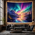 thumbnail image 6 of Mountain Lake Breathtaking with Nocturnal Around Calm Prominent, Mystical Fantasy for Space Lovers, Galaxy Room Decor, Housewarming Gift, Tapestry Wall Hanging for Bedroom and Dorm, 6 of 7