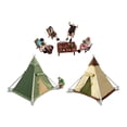 thumbnail image 1 of Figura de camping en miniatura a escala 1/64, figura de pequeña con tienda de campaña, resina resistente y coleccionable para decoración de, 1 of 8