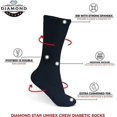thumbnail image 3 of 12 Pairs Diabetic NAVY CREW SOCKS circulatory Health Men’s Cotton Size10-13, 3 of 4