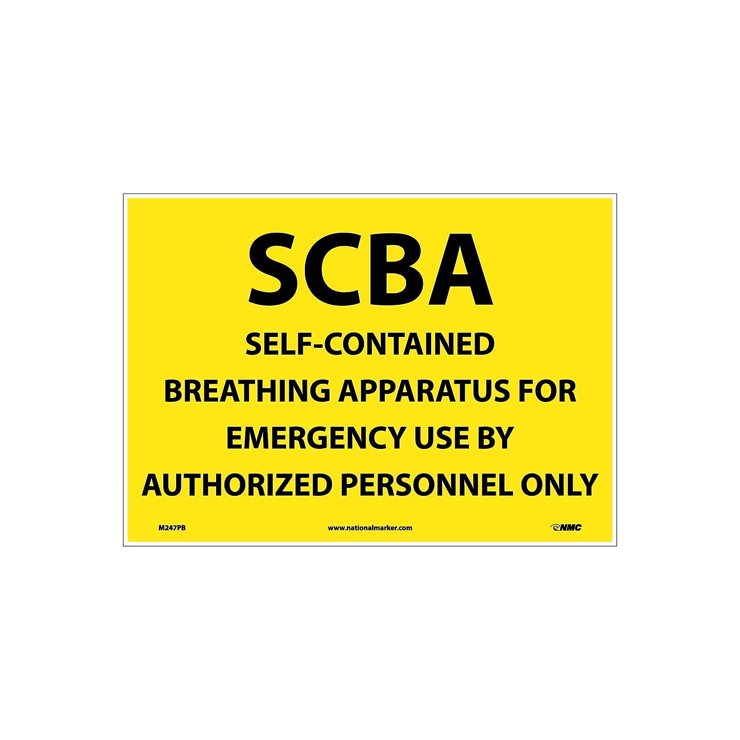 National Marker Information Labels; Scba Self Contained Breathing ...