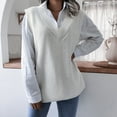 thumbnail image 2 of Vedolay Womens Sweaters Long Sleeve Crew Neck Knit Sweater Warm Pullover Sweater White,M, 2 of 3